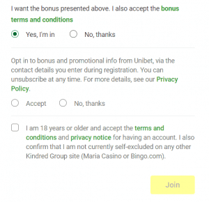 unibet registration